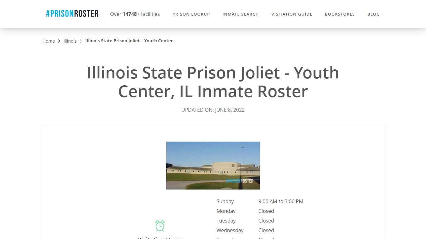 Illinois State Prison Joliet - Youth Center, IL Inmate Roster